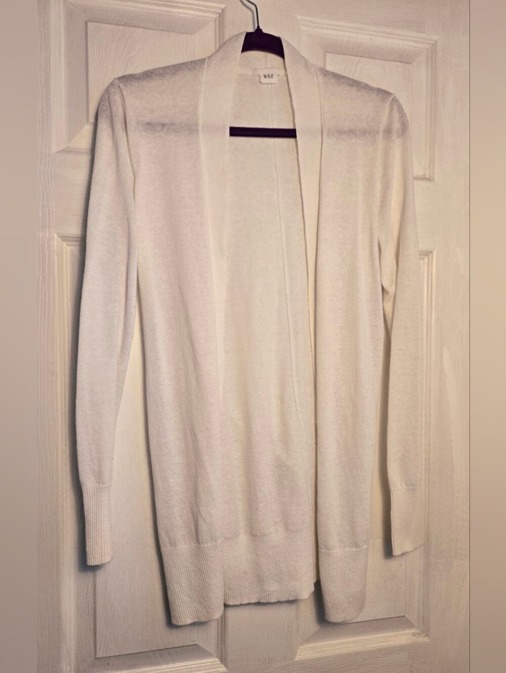 White Open-Front Women's Cardigan Sweater -